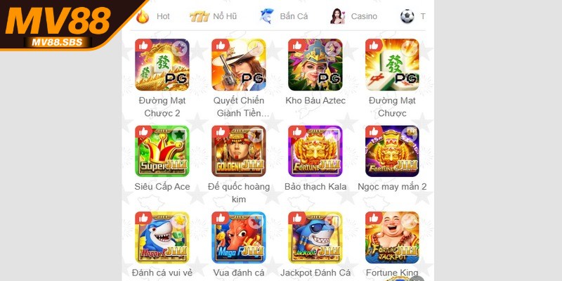Nổ hũ MV88 là lựa chọn số một của game thủ giải trí hiện nay