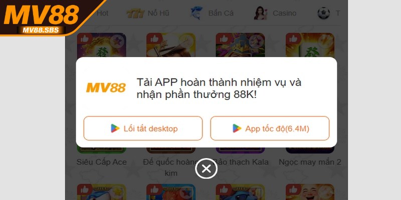 Tải app MV88 ngay hôm nay để trải nghiệm thế giới cá cược đỉnh cao