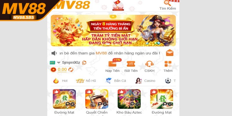 Truy cập website MV88 từ trình duyệt Safari để tải app